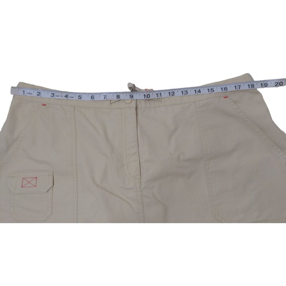 LL Bean Skirt Womens 20 Petite Khaki Casual Cotton Blend Summer Travel - Picture 6 of 7